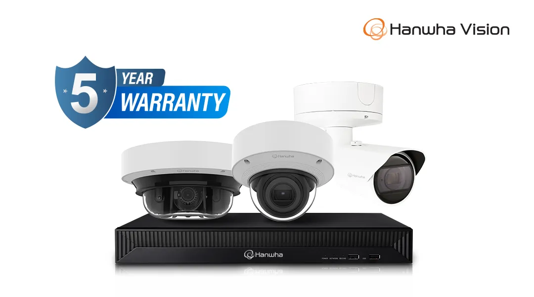 Page <b><p style="color:#003366;">Product News - Hanwha Vision Introduces 5-Year Warranty Program as Global Standard</p></b> ~blog/2023/10/19/product news hanwha 1