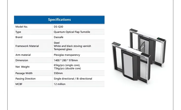 Flap Gate <b><p style="color:#003366;">Flap Turnstile - Daosafe</p></b> 6 ~blog/2023/8/16/slide6