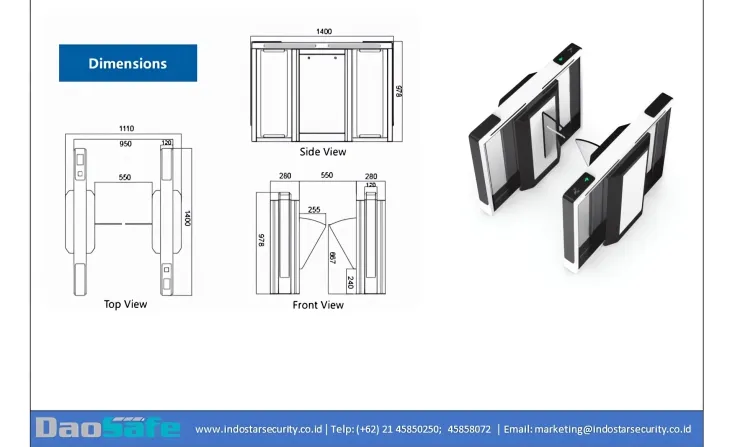 Flap Gate <b><p style="color:#003366;">Flap Turnstile - Daosafe</p></b> 8 ~blog/2023/8/16/slide8