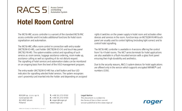 Roger RACS 5 <b><p style="color:#003366;">Hotel Room Control</p></b> 3 ~blog/2023/9/13/slide2