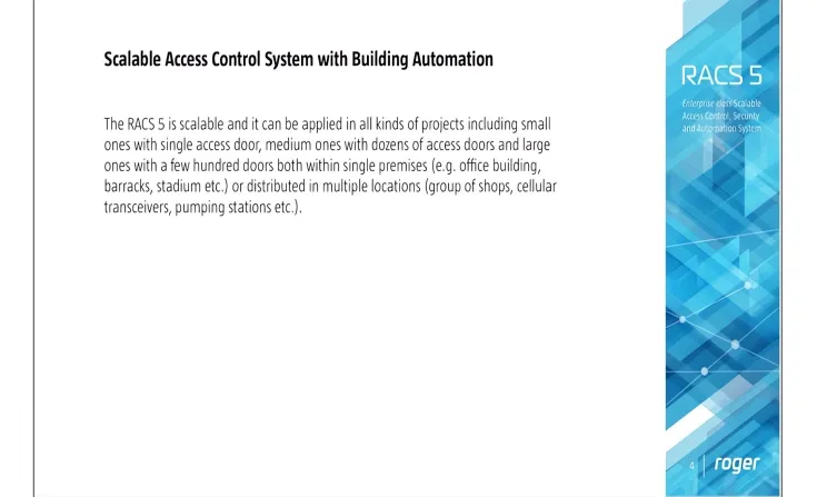 Roger RACS 5 <b><p style="color:#003366;">Roger Access Control</p></b> 4 ~blog/2023/9/13/slide4