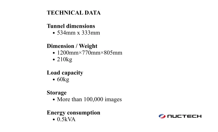 NUCTECH X-Ray <b> <p style="color:#003366;">X-ray Mail and Parcel Inspection System</p></b> 4 ~dl/2026/4/23/cx5030t_4