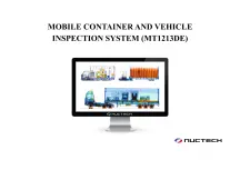 NUCTECH X-Ray <b> <p style="color:#003366;">Mobile Container and Vehicle Inspection System</p></b>